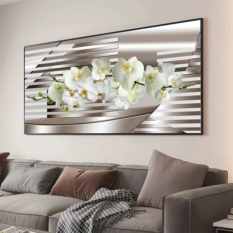Modern Abstract Gold Flower Oil Painting on Canvas Posters and Prints Wall Art Canvas Painting Wall Picture for Home Decorati Peaceful Pleasures Health and Wellness