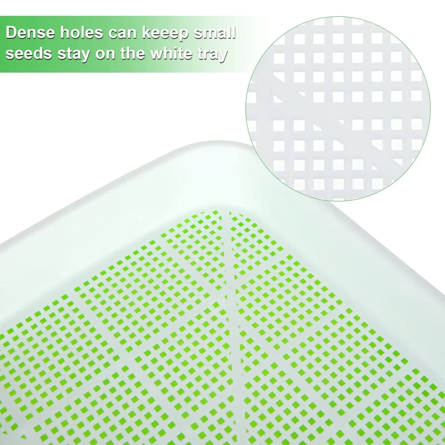 Microgreens Sprouter Tray Hydroponic/Sprouting Tray For Sprout Horticultural Hydroponic Systems Tray Garden Nursery Potted Peaceful Pleasures Health and Wellness
