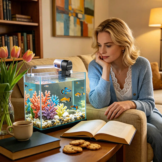 3-Mode Adjustable Fish Tank Feeder Dispenser Smart Rechargeable Auto Feeder Fish Tank for Turtle Betta for Home Office Apartment Peaceful Pleasures Health and Wellness China Mainland