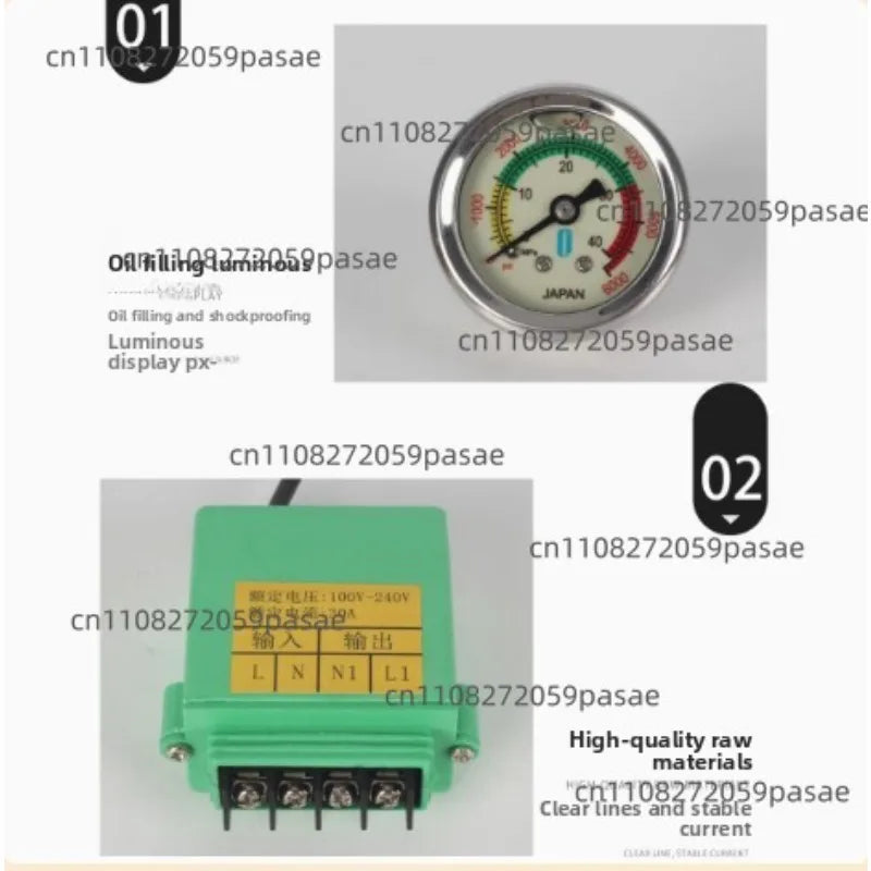 30MPA High Pressure Bike Pump with Gauge & Luminous Display