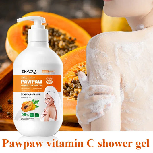 SADOER Papaya Vitamin C Body Wash & Bath Salt Set 480ml Body Wash Set Oasis Select