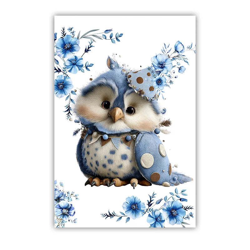 Custom Name Nursery Wall Art, Animal Flower Canvas Painting, Nordic Poster Print for Baby, Toddler Kids Room Decor Peaceful Pleasures Health and Wellness 05 50x70cm NoFrame China Mainland