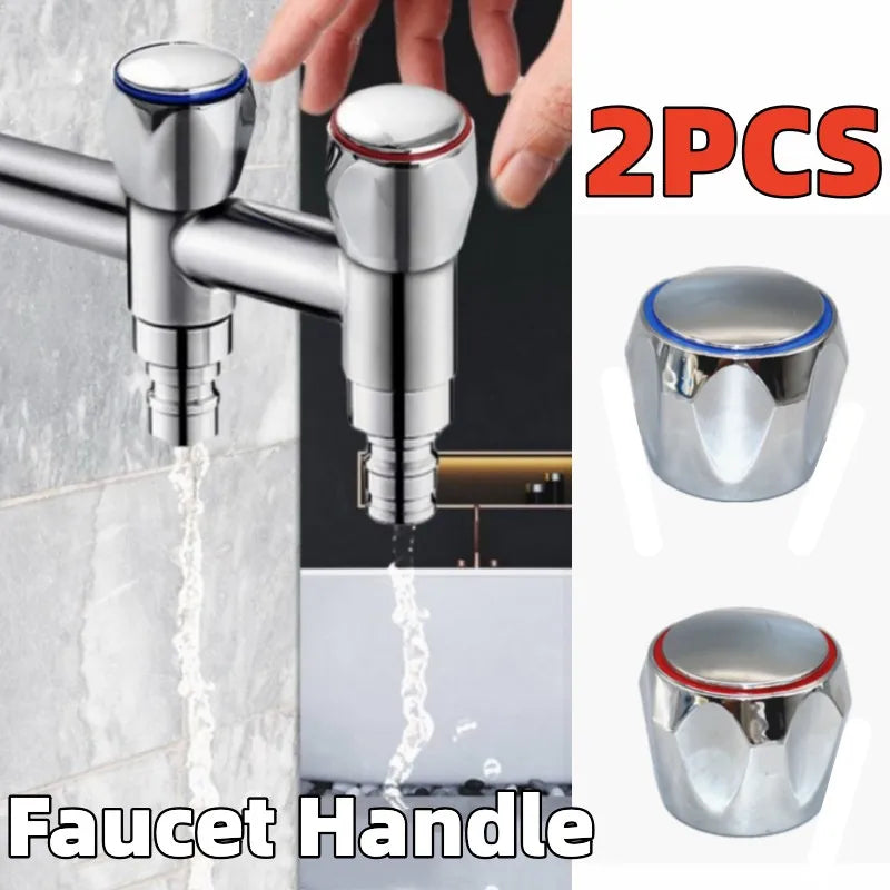 2-Pack Universal Faucet Handle Knob Replacement – Hot & Cold