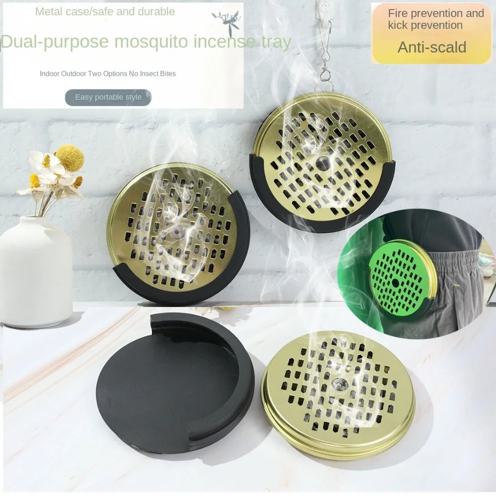 Mosquito Repellent Mosquito Incense Box Fire Prevention Outdoor Mosquito Incense Plate Portable Disc Mosquito Storage Box Summer Peaceful Pleasures Health and Wellness