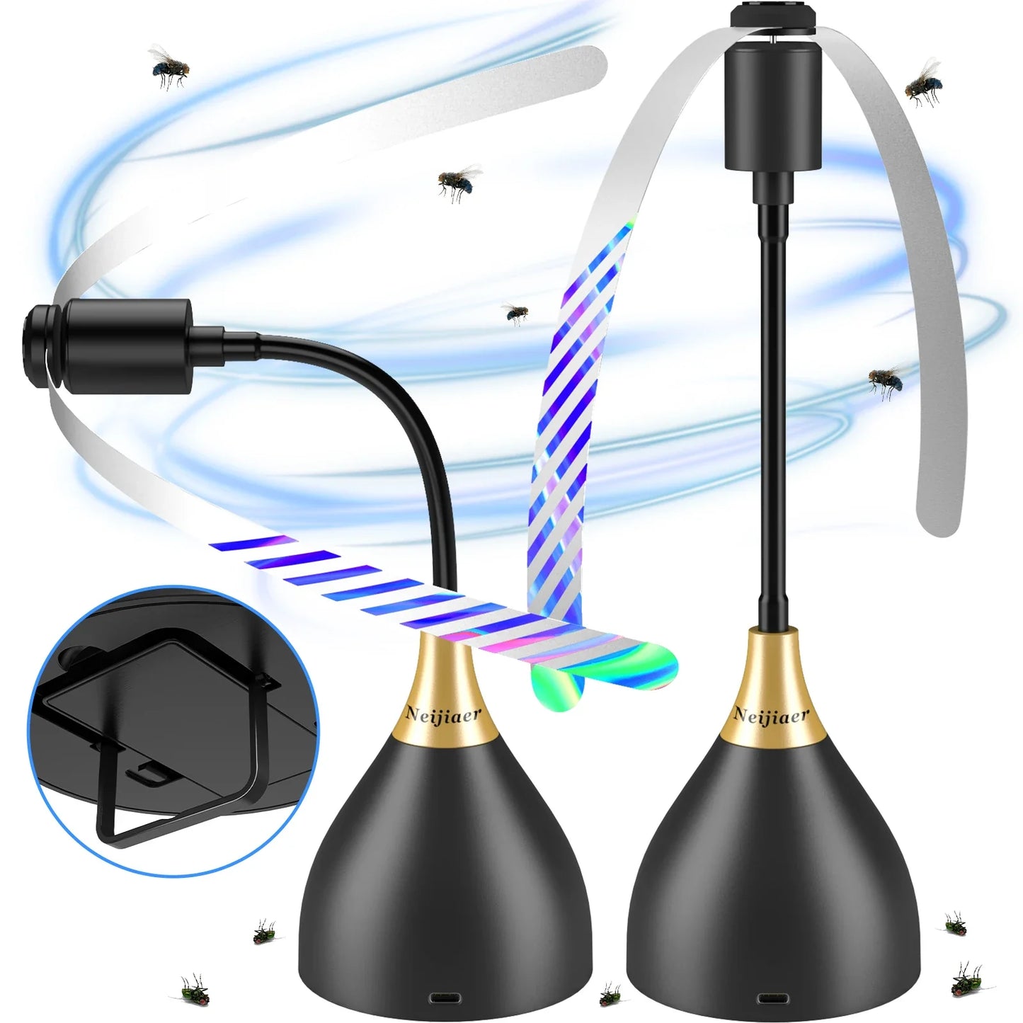 Fly Repellent Table Fan – Soft Blades, USB & Battery Powered
