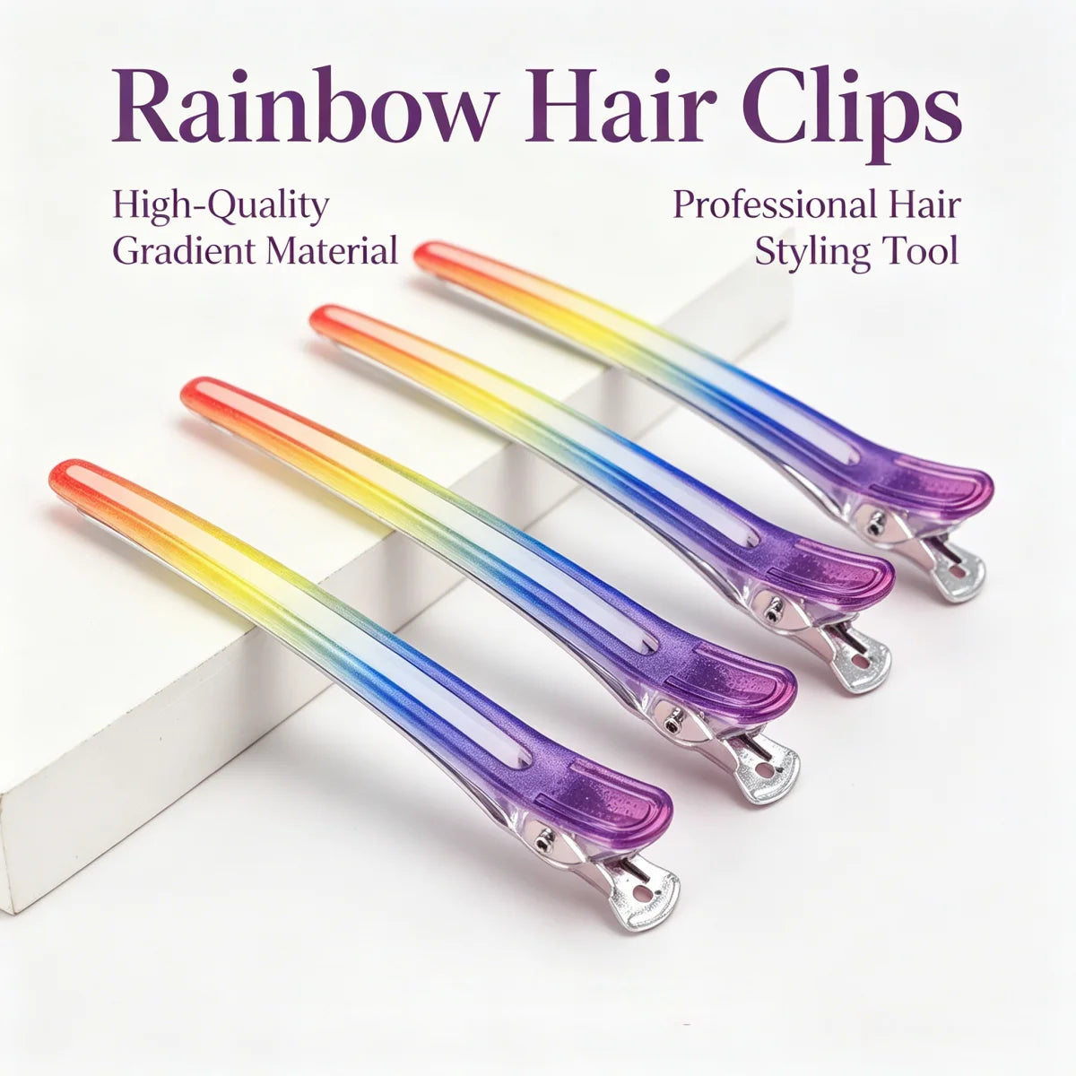 4/6/10/12Pcs Professional Hairdressing Hairpins Rainbow Colors Sectioning Cutting Hair Clamps Barber Hair Clips Styling Tools Peaceful Pleasures Health and Wellness