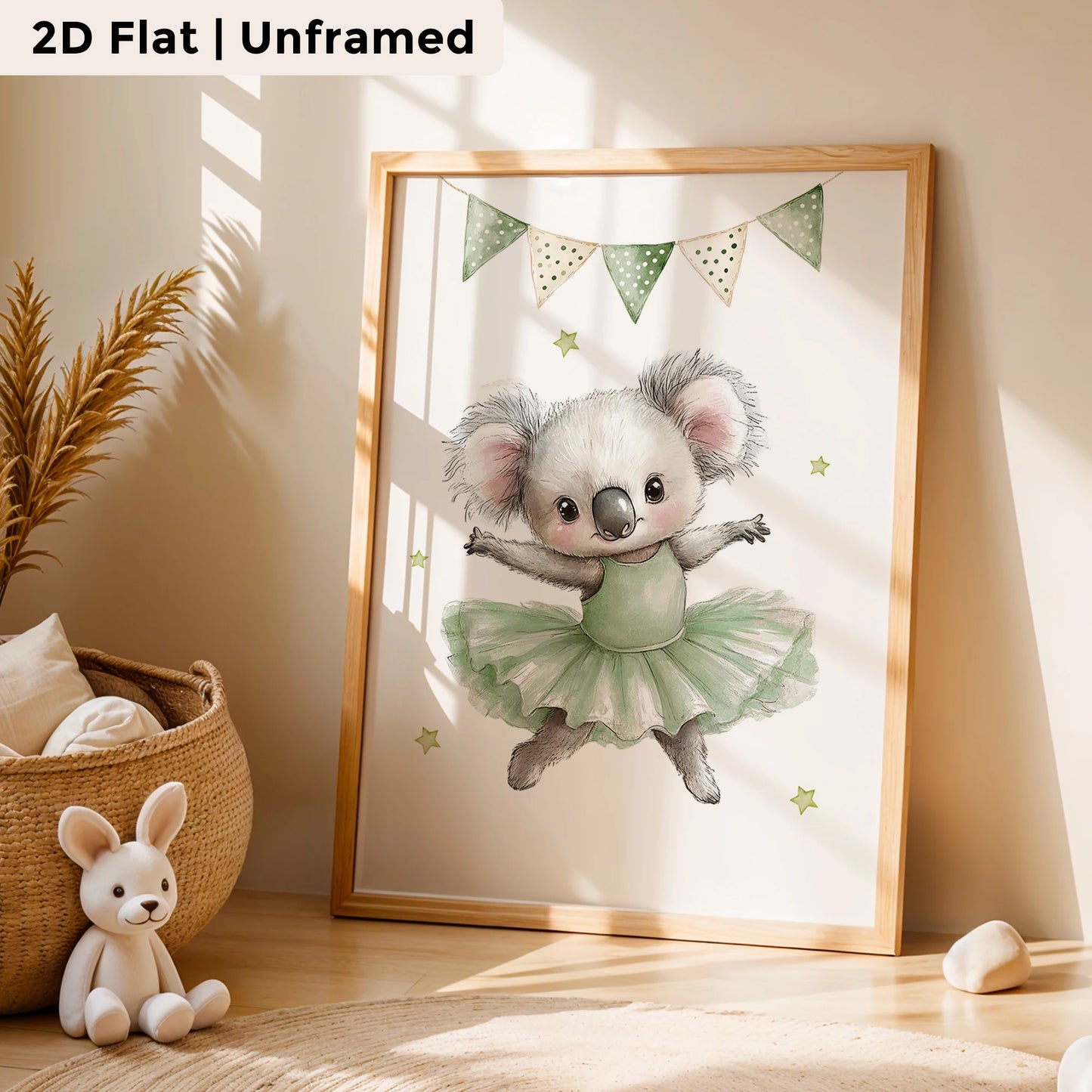 3-Piece Cartoon Koala Canvas Wall Art Print | Kids Room Decor