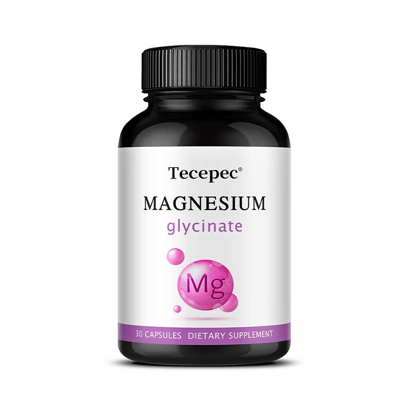 Magnesium Glycinate 1000mg (Equal to 200mg Magnesium) - Pure Magnesium Glycinate Capsules,Chelated for Maximum Absorption Peaceful Pleasures Health and Wellness 30 count-1 bottle
