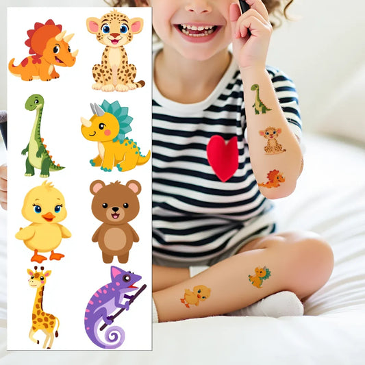 54-Pack Dinosaur Temporary Tattoos – Waterproof Kids Stickers Temporary Tattoo Stickers Oasis Select
