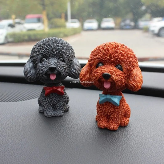 Car Decoration Nodding Dog Creative Bobble Head Dog Figure Ornament for Car Interior Dashboard Accessories for Girls Gifts decor Peaceful Pleasures Health and Wellness