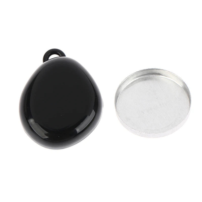 Colorful Keychain Empty Makeup Compact Diy Refill Case With Aluminum Tray Portable Cosmetic Storage Small Blush Container Peaceful Pleasures Health and Wellness Black