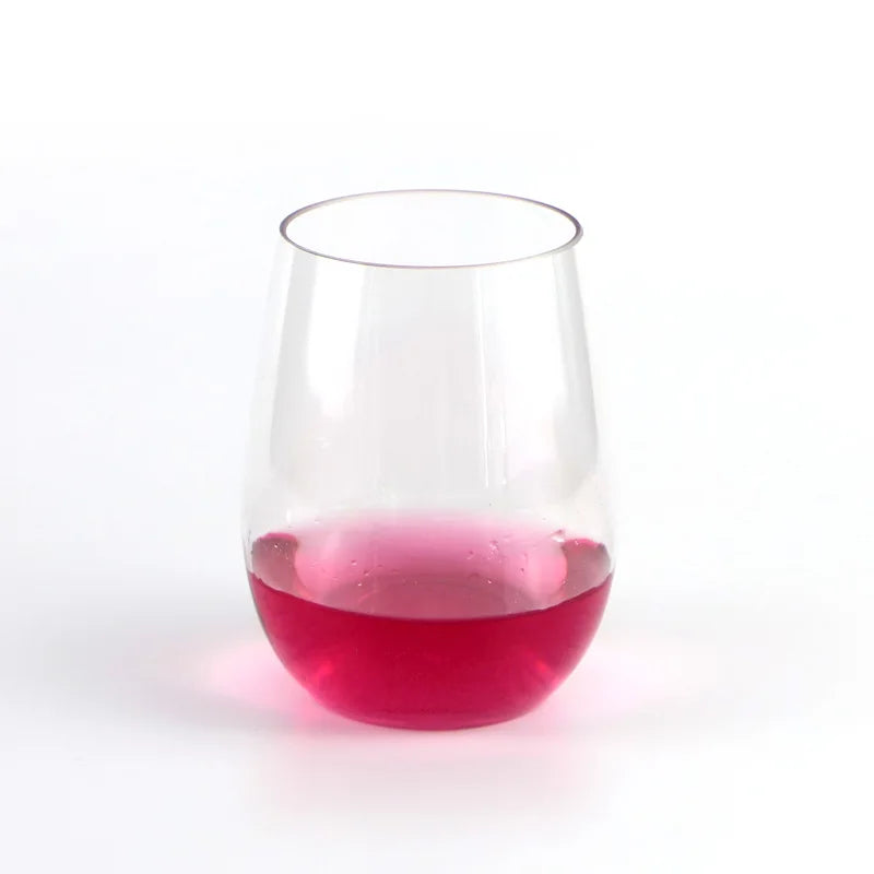 15PCS 16 OZ Plastic Wine Glasses, Stemless Plastic Wine Cups Heavy Duty Unbreakable Disposable Wine Glasses for Wedding or Party Peaceful Pleasures Health and Wellness
