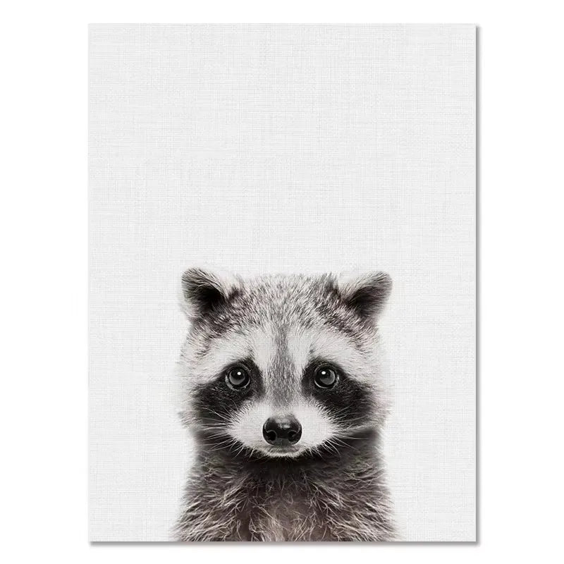 Funny Animal Bathroom Canvas Wall Art | Zebra Giraffe Tiger