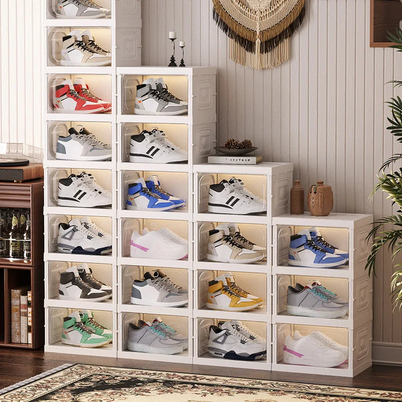 Upgraded Multi-Tier Clear Shoe Rack Heavy-Duty Unified Cabinet Large Capacity Transparent Dust-Proof Organizer for Home Entryway Peaceful Pleasures Health and Wellness