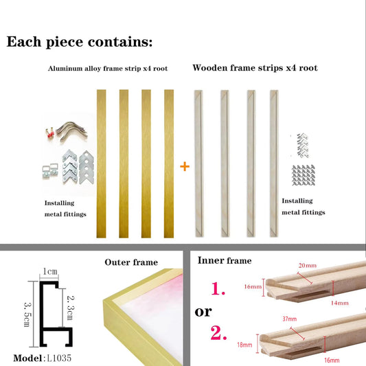 Customized Canvas Painting with Metal Aluminum Frame, Oil Painting, Mural Photo Poster, 9 Colors, 70x140 cm, 60x120cm Peaceful Pleasures Health and Wellness Customized1