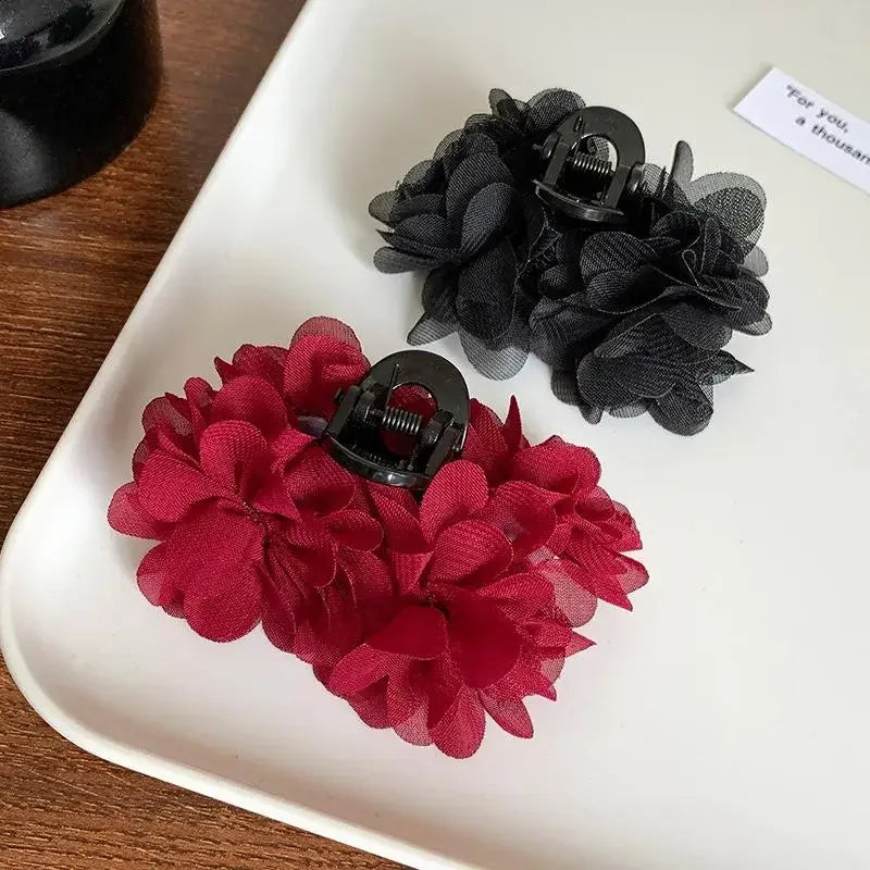 Rose Flower Petal Claw Clip | Elegant Floral Shark Hair Clip