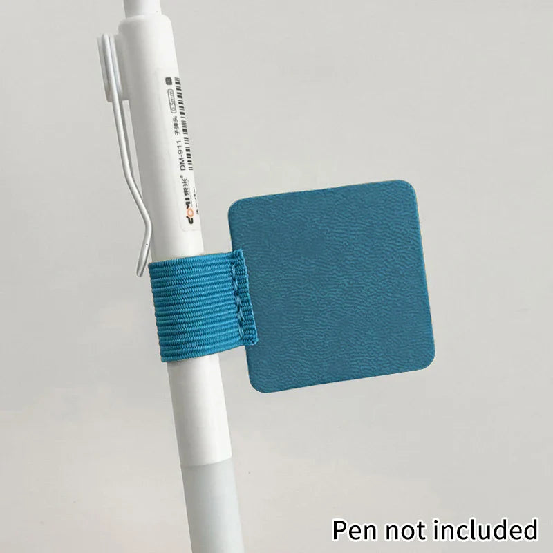 Self-Adhesive PU Leather Pen Loop Holder for Notebooks