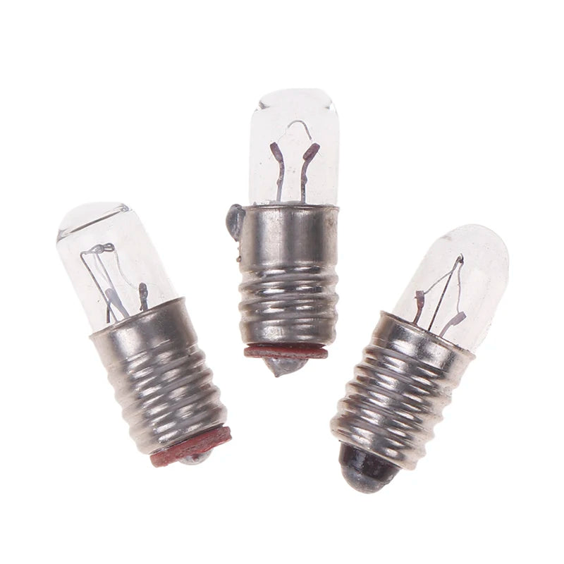 10Pcs/Lot Mini Indicator Light Bulb E5 Screw Mouth Miniature Lamp Light Bulb 6.3V 12V 24V 0.1A Small Bulb Signal Lamp Bead Peaceful Pleasures Health and Wellness