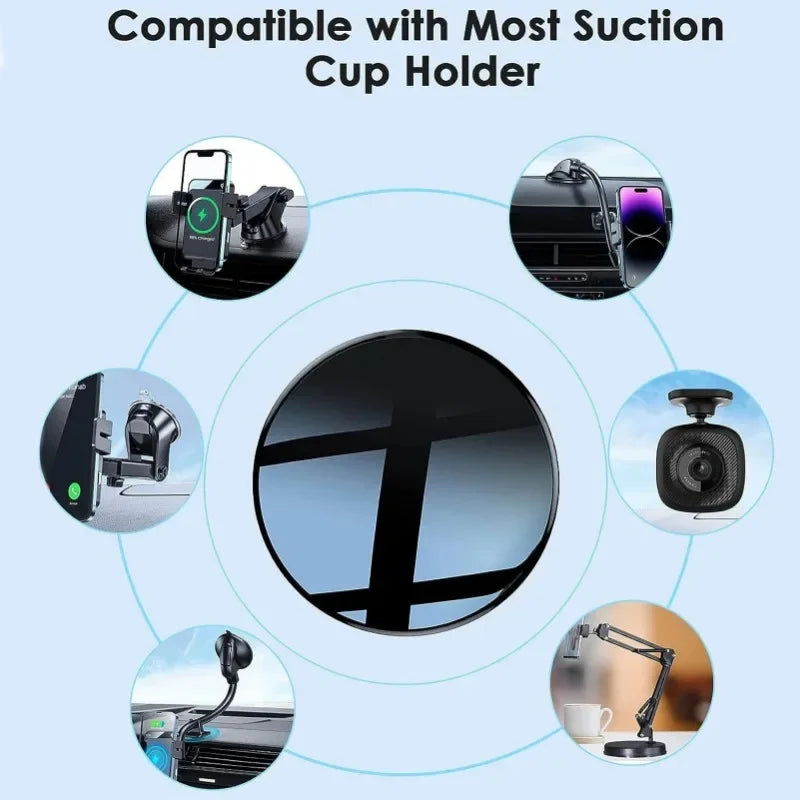 Car Suction Cup Adhesive Disc Pad Base for GPS Phone Mount 2-Pack