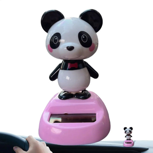 Solar Panda Car Dashboard Ornament – Swinging Doll Decor Dashboard Ornament Oasis Select