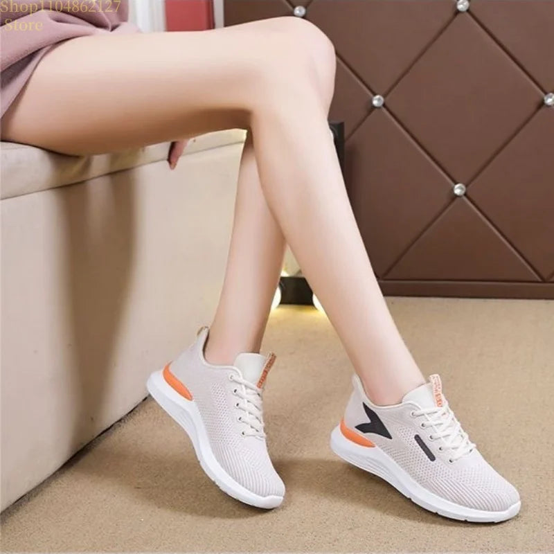 Spring and summer women's sneakers have non-slip rubber sole, durable and breathable fabric upper for excellent breathability Peaceful Pleasures Health and Wellness
