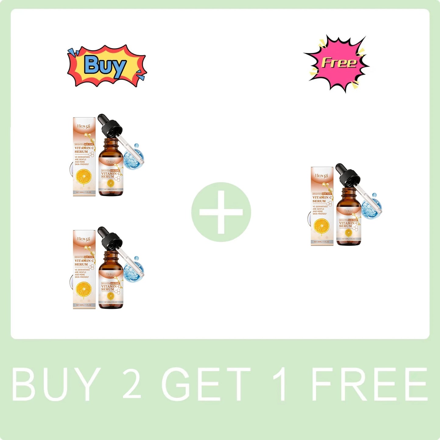 Vitamin C Serum for Face Brightening Skin Tone Improve Dullness Reduce Melanin Moisturizing Nourishing Whitening Essence Peaceful Pleasures Health and Wellness Buy 2 Get 1 Free