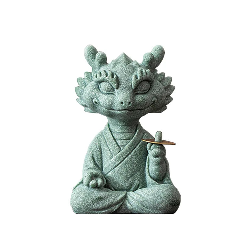 Alabaster Dragon-Snake Tea Pet & Incense Base | Feng Shui Decor Feng Shui Figurine Peaceful Pleasures Health and Wellness