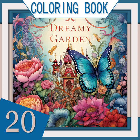 Bview Art Adult Coloring Book Garden Fantasy Stress Relief Relaxation Peaceful Pleasures Health and Wellness