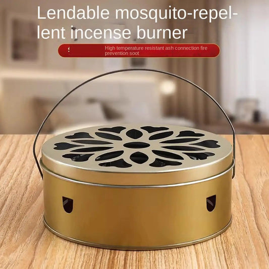 Stainless Steel Mosquito Coil Holder Box with Lid & Handle Mosquito Coil Holder Oasis Select