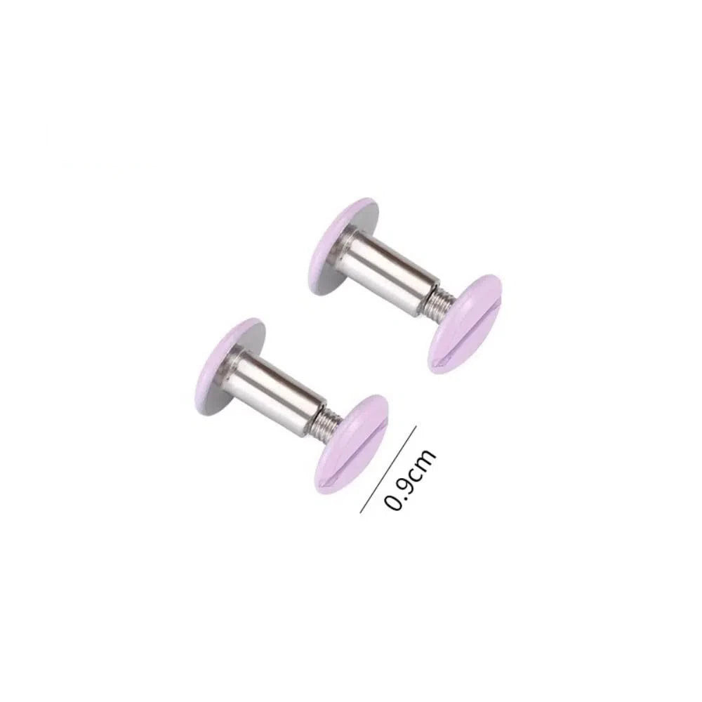 Colorful Detachable Metal Spiral Rings Binder Clip High Quality Diary A8 Paper Binder Clips DIY Album Loose Leaf Ring Office Peaceful Pleasures Health and Wellness Purple-2PCS