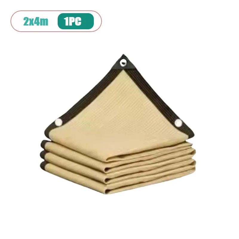 Beige Sun Shade Sail UV Block Canopy with Grommets | Garden Patio