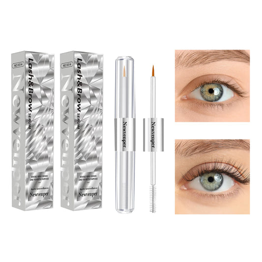 Eyelash Enhancer Serum with Double Brush Design Peaceful Pleasures Health and Wellness Light Grey