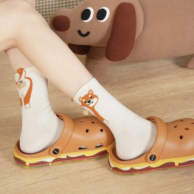 Funny Cartoon Animal Socks | Unisex Mid-Calf, Breathable