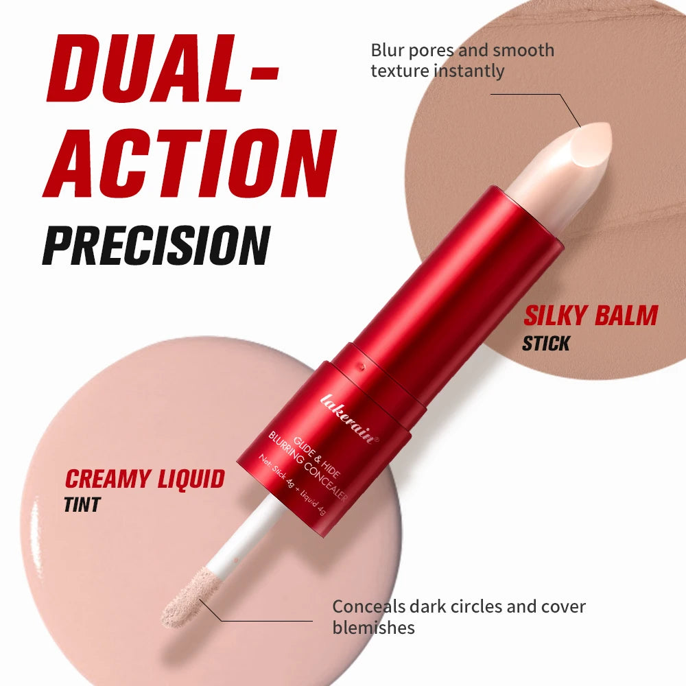 GlideHide Blurring Concealer Creamy texture Conceals dark circles wrinkles Dual formula liquid tip balm stick Long-lastin Peaceful Pleasures Health and Wellness
