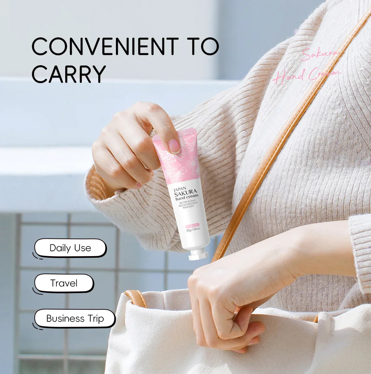 LAIKOU Sakura Hand Cream – Moisturizing & Brightening 30g