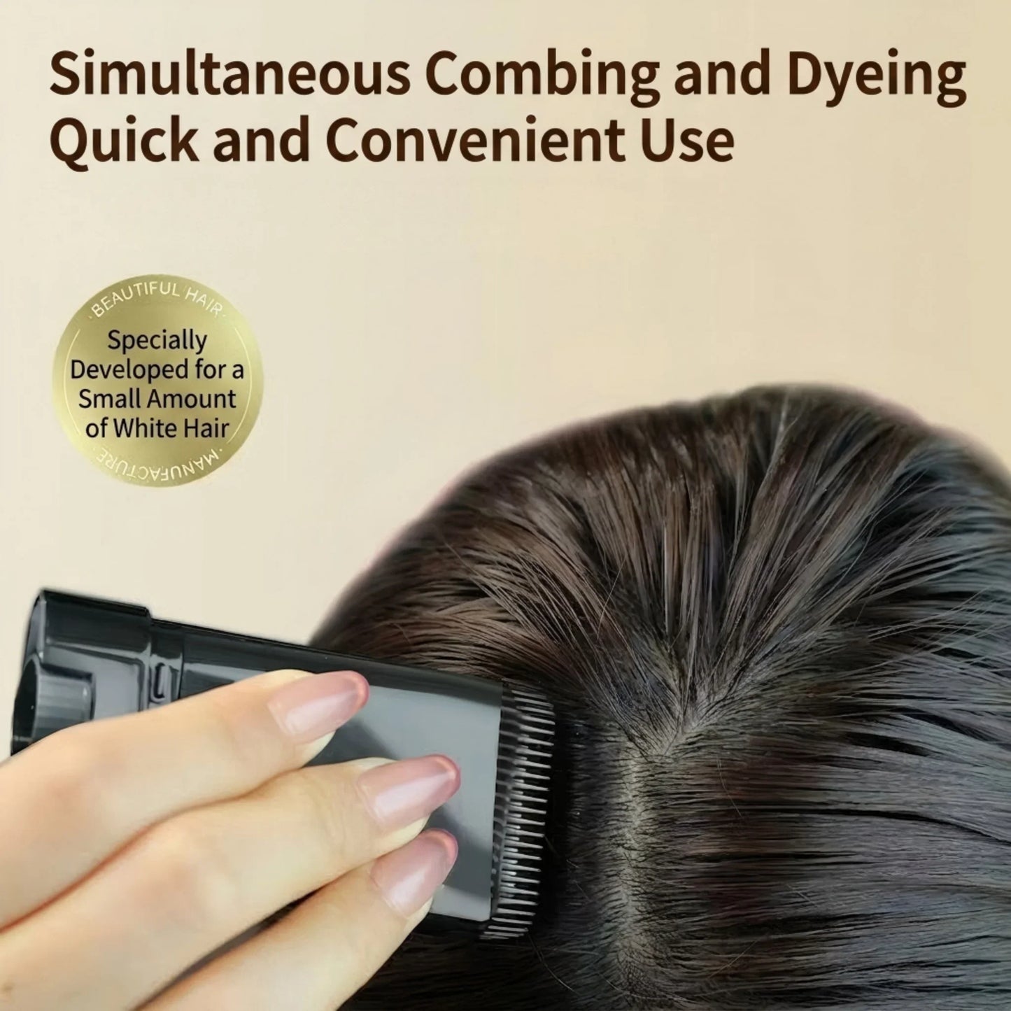 Temporary Hair Color Stick with Comb | Root Touch-Up & Gray Cover
