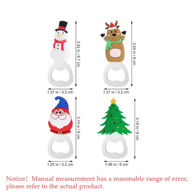 Christmas Magnetic Bottle Opener | Santa Silicone Fridge Magnet