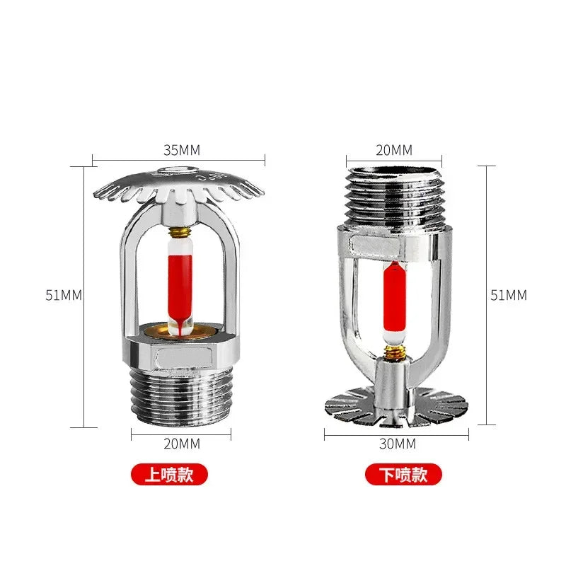 DN15 1/2" Pendant Fire Sprinkler Head | 68°C Brass Chrome