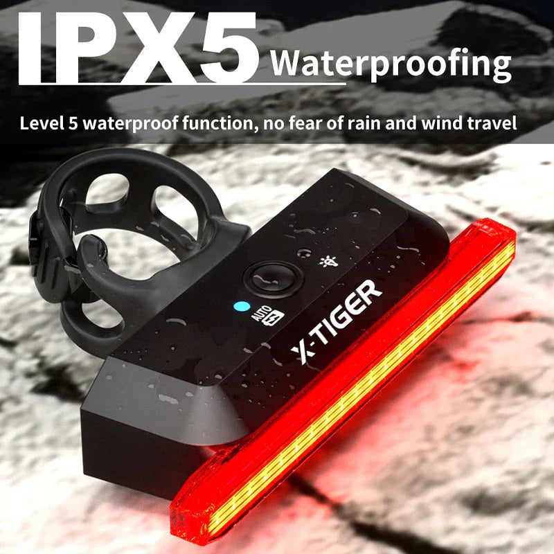 X-TIGER Smart Brake Sensing LED Bike Tail Light | USB-C