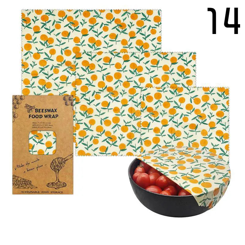 Organic Beeswax Food Wraps | Reusable Eco-Friendly Set of 3
