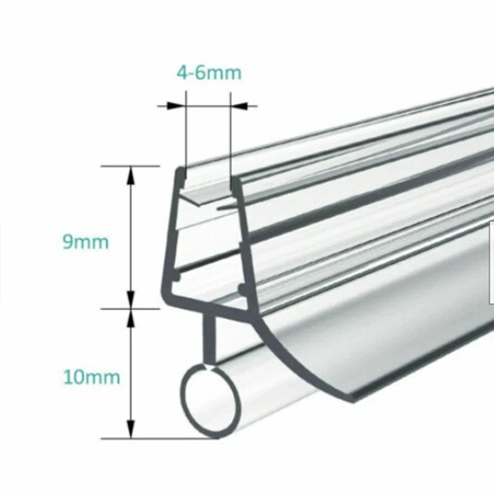 Shower Door Seal Strip PVC Weatherstrip for 4–6mm Glass