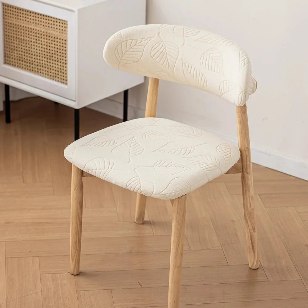 Elastic Stretch Curved Backrest Dining Chair Cover Dustproof Split Type Chair Dust Cover Solid Color Washable Stool Covers Peaceful Pleasures Health and Wellness Beige