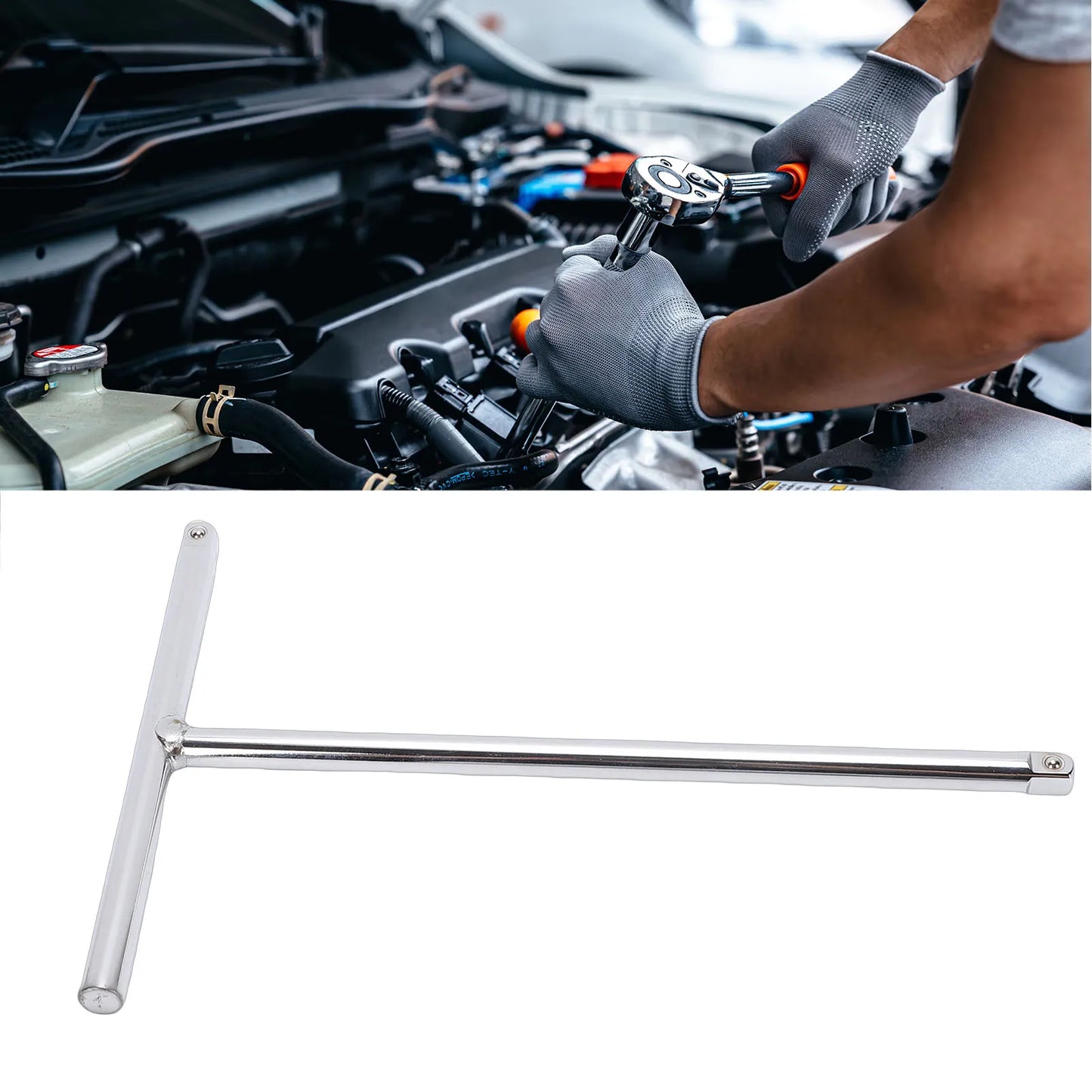 3/8" Dual Drive T-Handle Wrench | Chrome Vanadium Steel