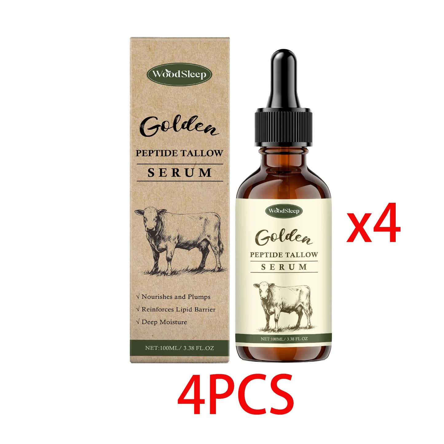 WOODSLEEP Golden Peptide Beef Tallow Face Serum | Hydrating