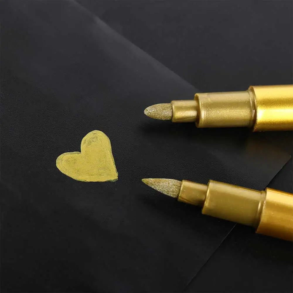 Ink Is Shiny Metallic Marker Pens Not Fade Long-lasting Paint Marker Pens Permanent Waterproof Resin Mold Pen Rock Painting Peaceful Pleasures Health and Wellness