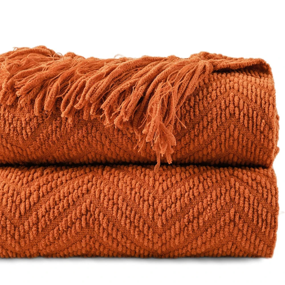Battilo Chenille Knit Throw Blanket | Soft Couch & Sofa Throw