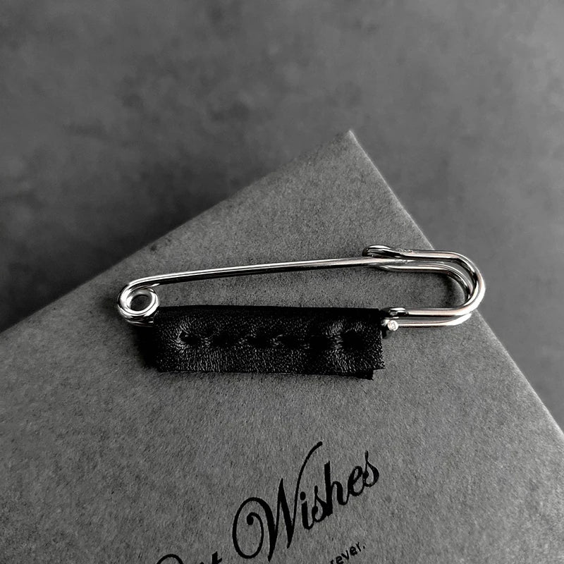 Vintage Large Leather Brooch Pin for Sweater, Scarf & Cardigan Fashion Brooch Pin Peaceful Pleasures Health and Wellness A1