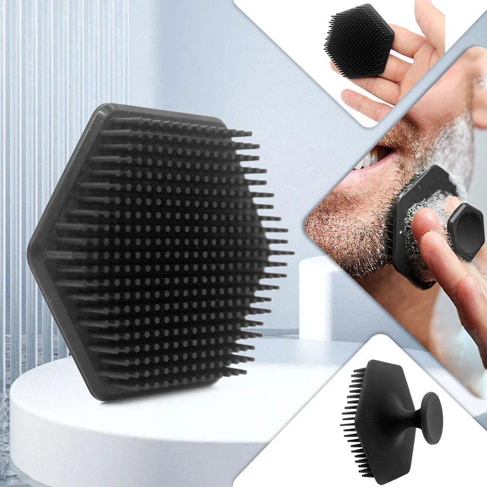 Cleaning Brush Silicone Face Brush Cleaning Brush Black Makeup Brush Makeup Remover Silicone Soft 1pc Peaceful Pleasures Health and Wellness