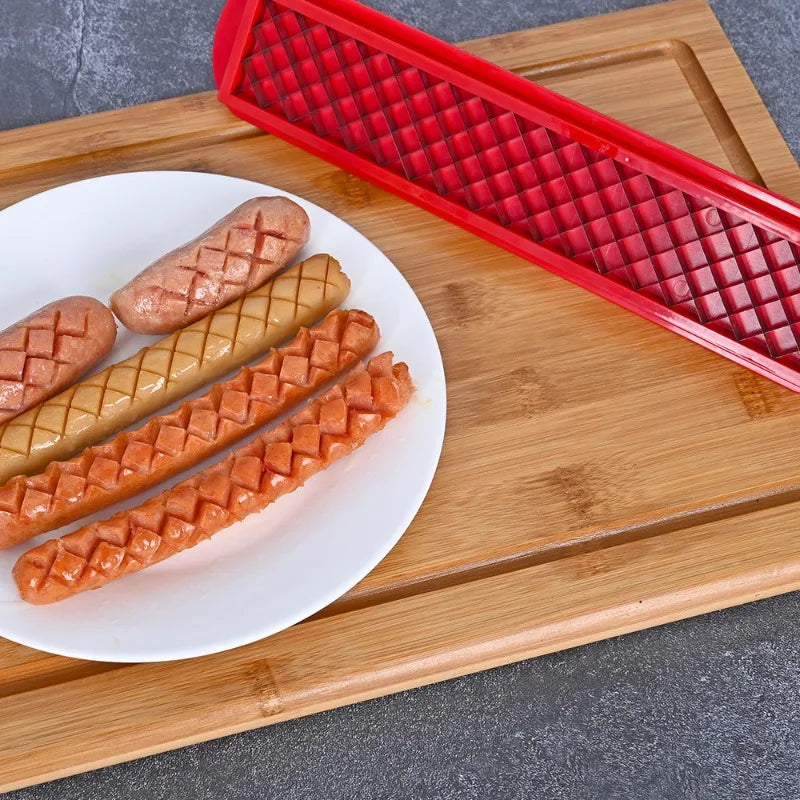 Stainless Steel New BBQ Sausage Hot Dog Cutter Hot Dog Cutters BBQ Kitchen Practical Tools Hot Dog Cutter Convenient Efficient Peaceful Pleasures Health and Wellness