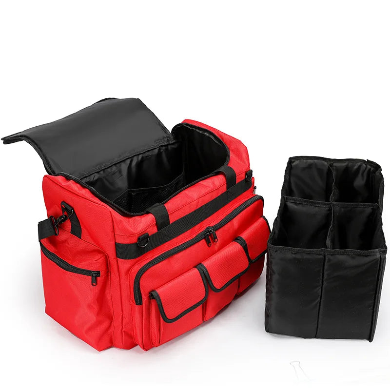 First Aid Medical Bag Outdoor Emergency Rescue Large Capacity Bag Empty Waterproof Reflective Oxford Multi-pocket Travel Bags Peaceful Pleasures Health and Wellness
